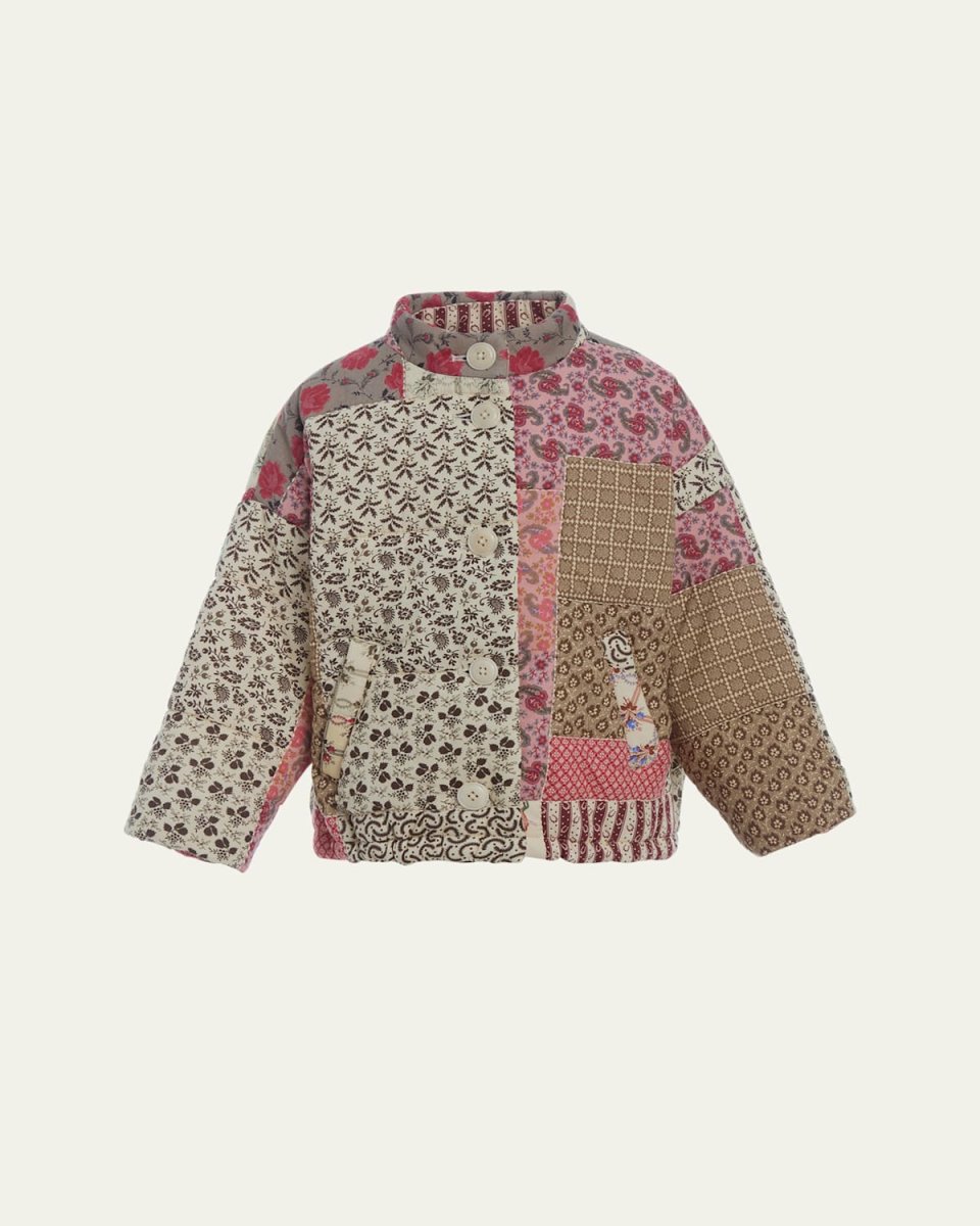 Girl's Panna Patchwork Quilted Jacket, Size 2-14